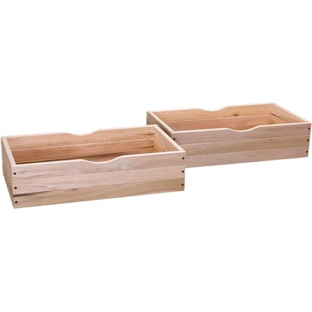 Under-Bed Storage Drawers Set of 2 Solid Wood Rolling Organizers for Bedroom and Living Room